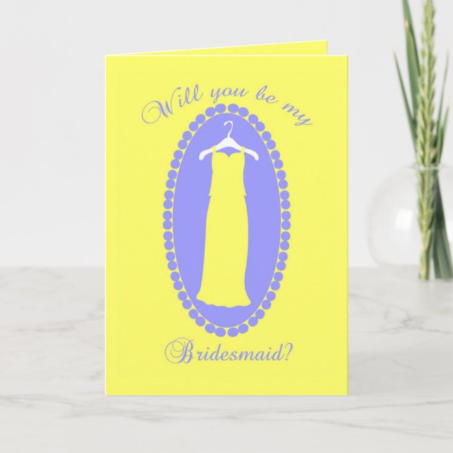 Convite Você será minha dama de Bridesmaid? (Frente)