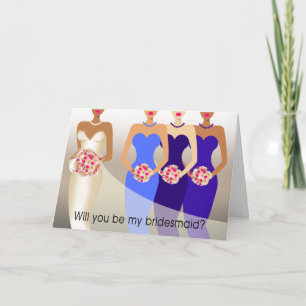 Convite Você será minha dama de Bridesmaid? Festa para a