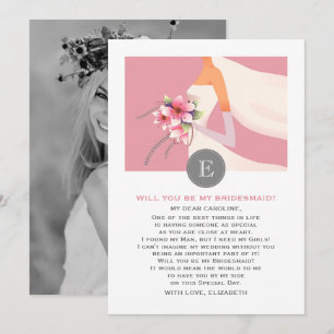 Convite Você será minha dama de Bridesmaid? Foto da Silhou