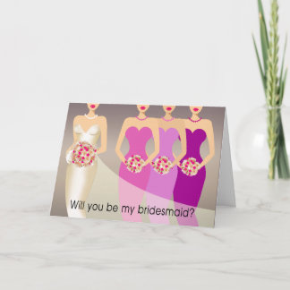 Convite Você será minha dama de Bridesmaid? Partido Bridal