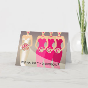 Convite Você será minha dama de Bridesmaid? Partido Bridal