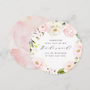 Convite Você será minha dama de Bridesmaid? Placa Floral B