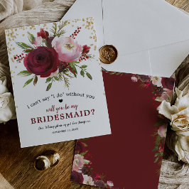 Convite Você será minha dama de Bridesmaid? | Rubor russa
