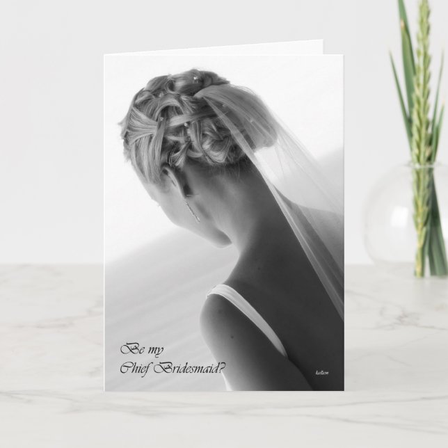 Convite Você será minha dama de casamento? (Frente)