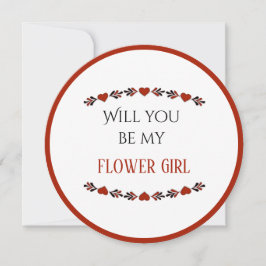 Convite Você Será Minha Dama de Flores