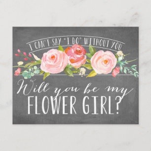 Convite Você Será Minha Dama de Flores Dama de Honra