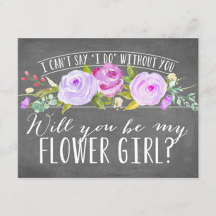 Convite Você Será Minha Dama de Flores Dama de Honra