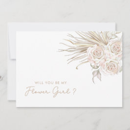 Convite Você Será Minha Dama de Flores Floral