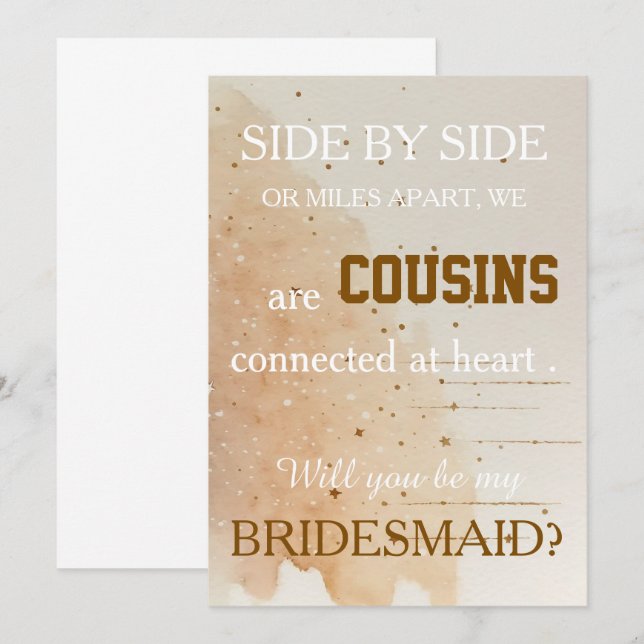 Convite Você será minha dama de honra? (Frente/Verso)