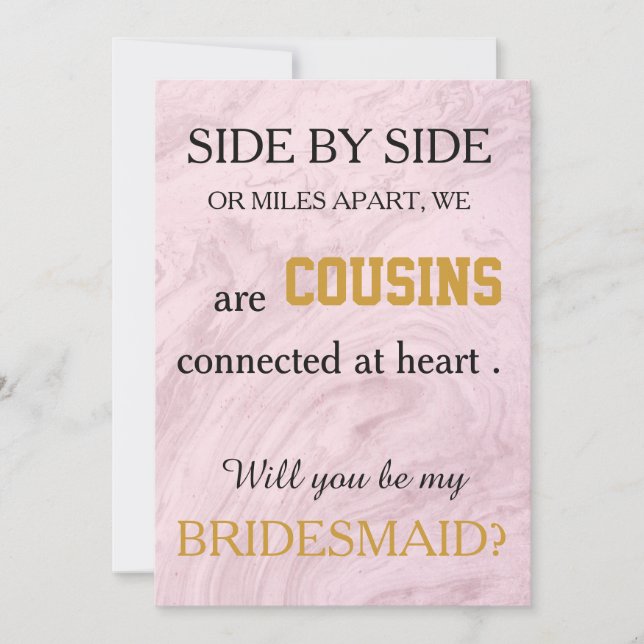 Convite Você será minha dama de honra? (Frente)