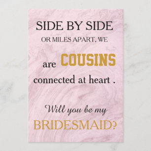 Convite Você será minha dama de honra?