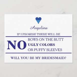 Convite Você será minha dama de honra?