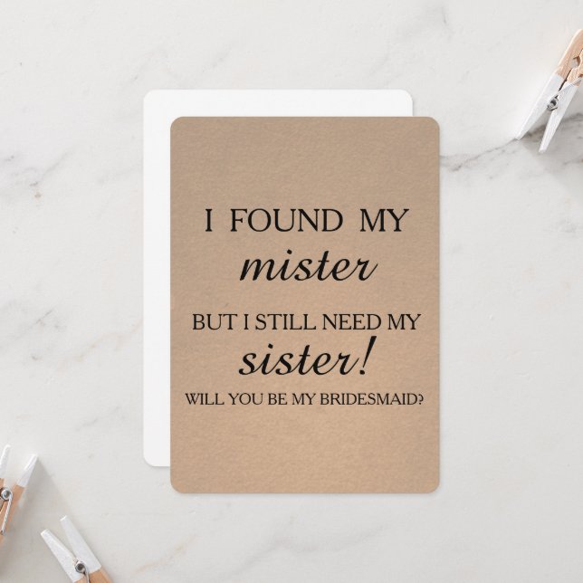 Convite Você será minha dama de honra? (Frente/Verso In Situ)