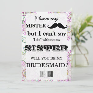 Convite Você será minha dama de honra?