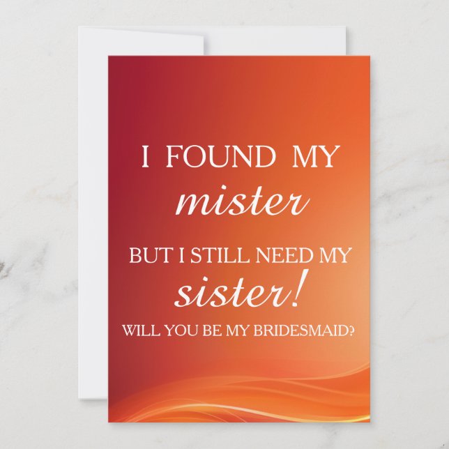 Convite Você será minha dama de honra? (Frente)