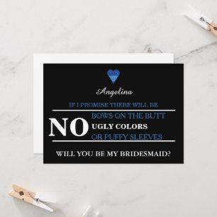 Convite Você será minha dama de honra?