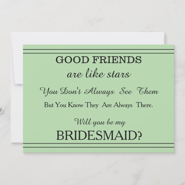 Convite Você será minha dama de honra? (Frente)