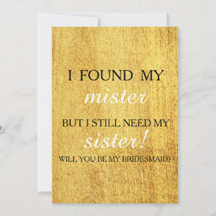 Convite Você será minha dama de honra?