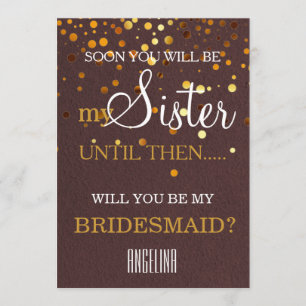 Convite Você será minha dama de honra?