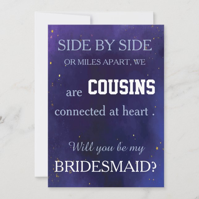 Convite Você será minha dama de honra? (Frente)