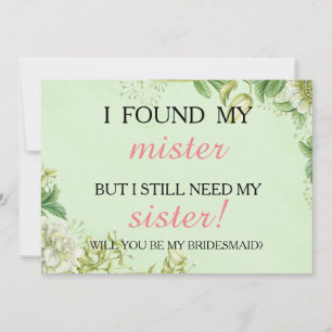 Convite Você será minha dama de honra?