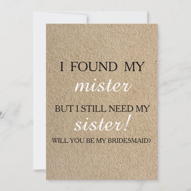 Convite Você será minha dama de honra? (Frente)