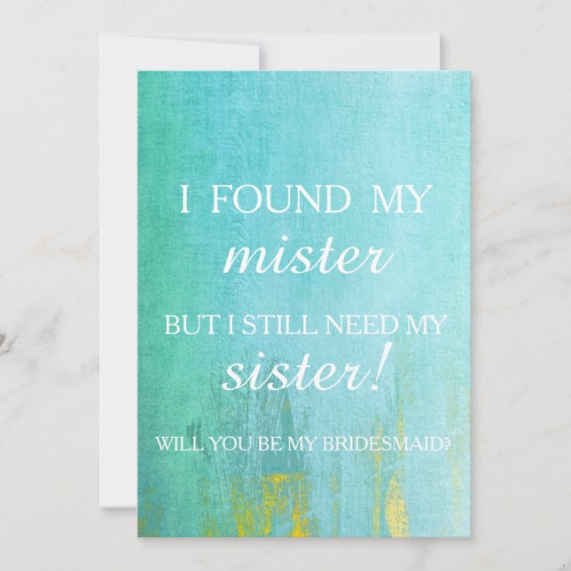 Convite Você será minha dama de honra? (Frente)