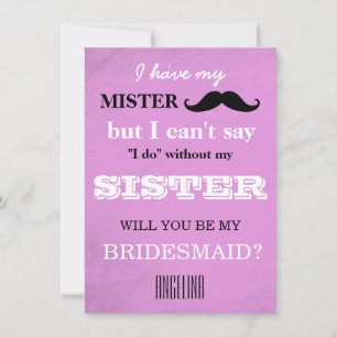 Convite Você será minha dama de honra?