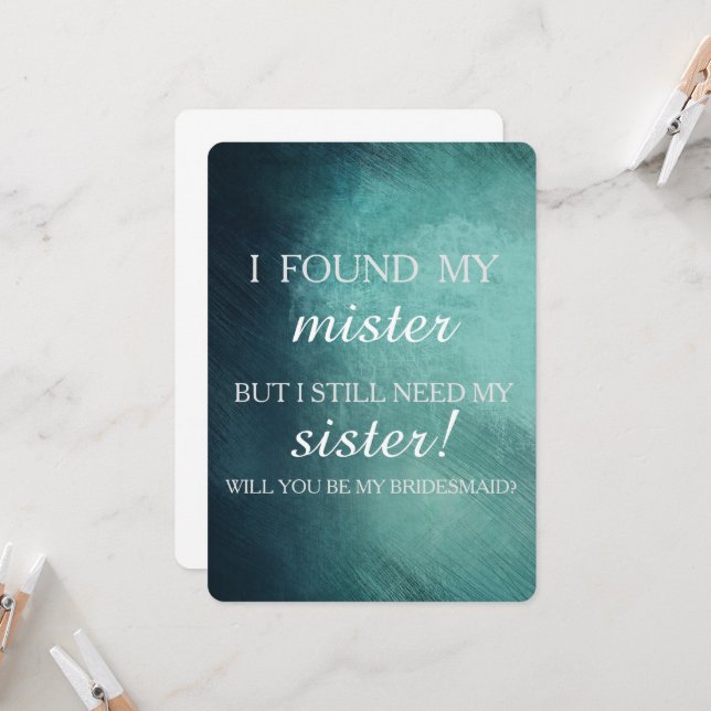 Convite Você será minha dama de honra? (Frente/Verso In Situ)