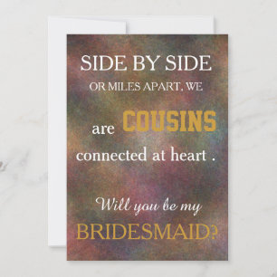 Convite Você será minha dama de honra?