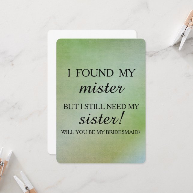 Convite Você será minha dama de honra? (Frente/Verso In Situ)