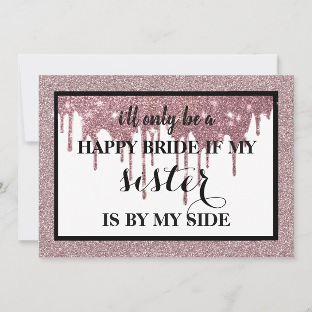 Convite Você será minha dama de honra? (Frente)