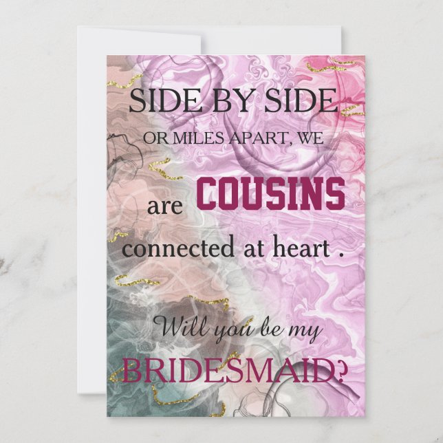 Convite Você será minha dama de honra? (Frente)