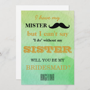 Convite Você será minha dama de honra?