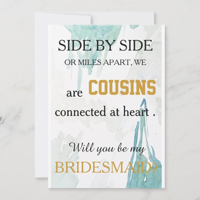 Convite Você será minha dama de honra? (Frente)