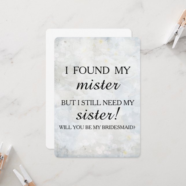 Convite Você será minha dama de honra? (Frente/Verso In Situ)