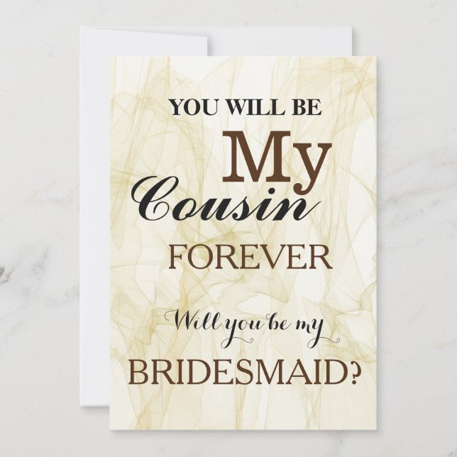 Convite Você será minha dama de honra? (Frente)