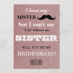 Convite Você será minha dama de honra?