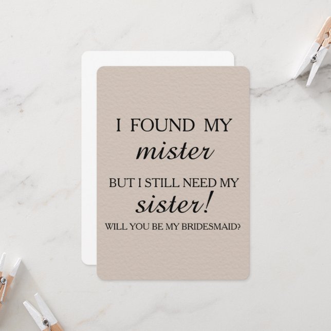 Convite Você será minha dama de honra? (Frente/Verso In Situ)