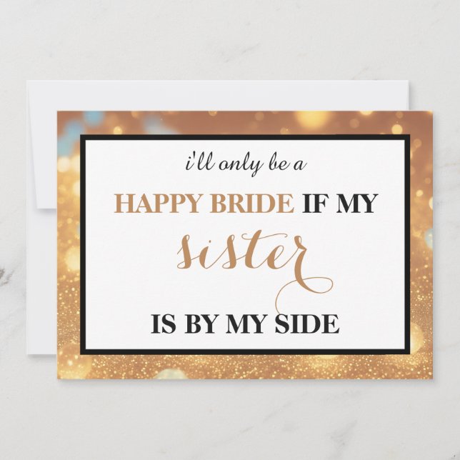 Convite Você será minha dama de honra? (Frente)