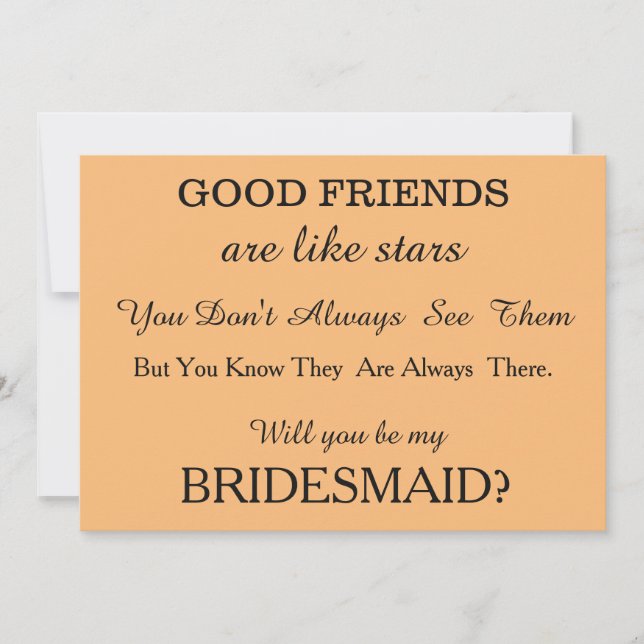 Convite Você será minha dama de honra? (Frente)