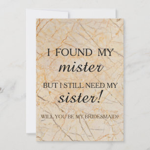 Convite Você será minha dama de honra?