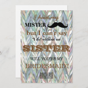 Convite Você será minha dama de honra?