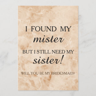 Convite Você será minha dama de honra?