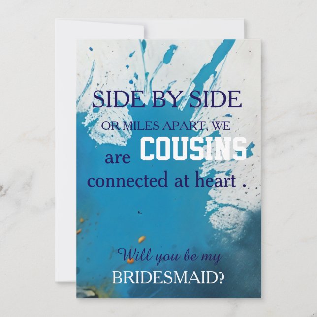 Convite Você será minha dama de honra? (Frente)