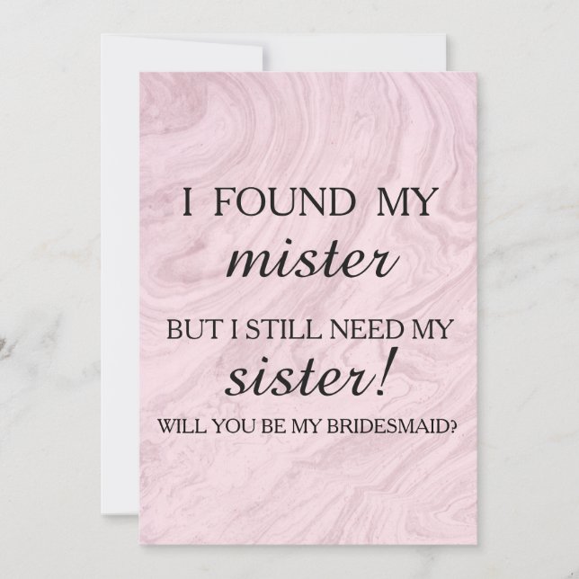 Convite Você será minha dama de honra? (Frente)