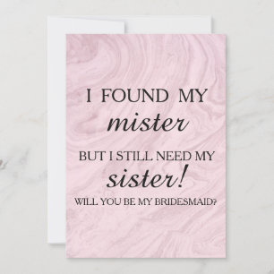 Convite Você será minha dama de honra?