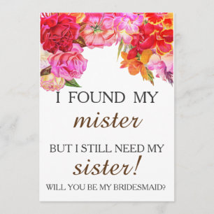 Convite Você será minha dama de honra?