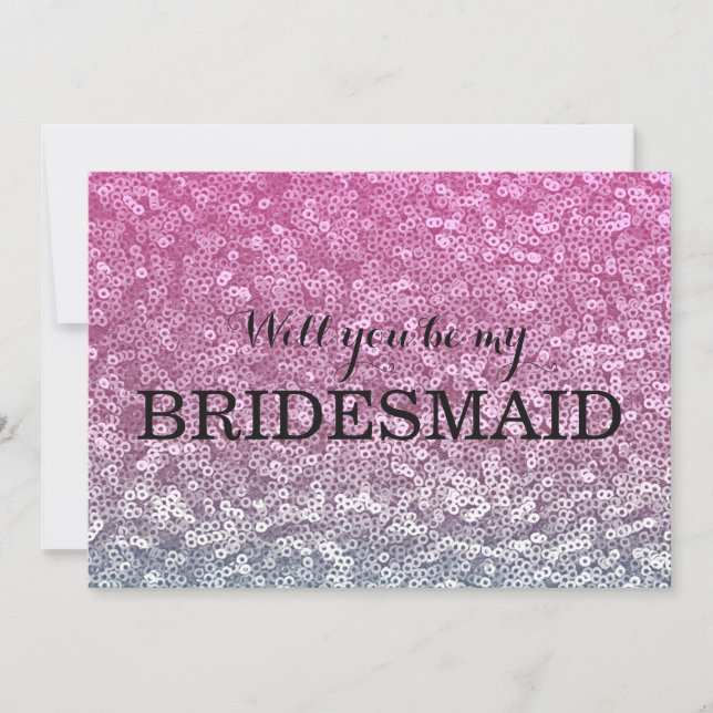 Convite Você será minha dama de honra? (Frente)