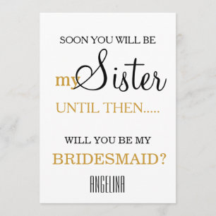 Convite Você será minha dama de honra?